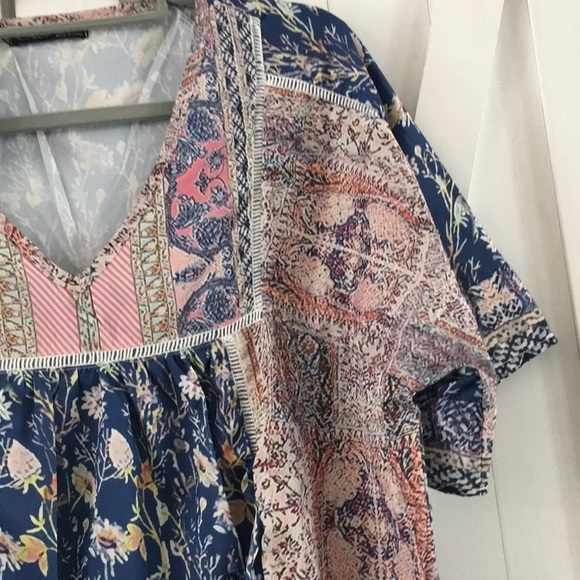 Noracora, Cotton Multicolored, short sleeve, Blouse. NWT - Picture 3 of 7